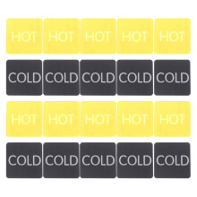 3Pièces Stickers Auto-Adhésifs Acryliques Eau Chaude Froid Pour Lavabo