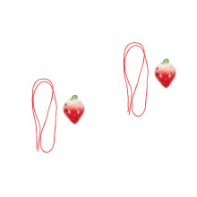 2Ensembles Ocarina Enfants 6 Trous Fraise Rouge Porcelaine