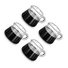 4Pièces Verseur En Verre Borosilicate Transparent Pour Café Lait