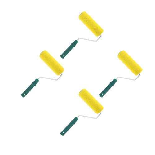 4Pièces Rouleaux À Peindre Texturés Abs+éponge Pour Murs Maison