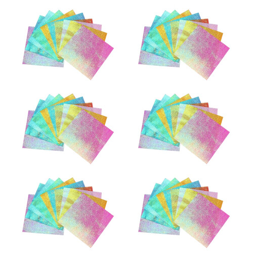 600Pièces Papier Origami Coloré Iridescent Pour