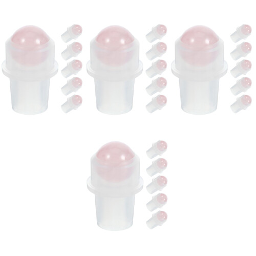 24Pièces Billes Rouleuses Compactes Jade Rose Pour Flacons D’huiles