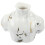 2Pcs Ceramic Lower Vase Light Grey Artistic Flower Display for Room 2
