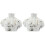 2Pcs Ceramic Lower Vase Light Grey Artistic Flower Display for Room 3