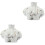 2Pcs Ceramic Lower Vase Light Grey Artistic Flower Display for Room 4