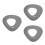 3Pcs Silicone Hand Grip Rings Grey Wrist Force Trainer Hand Exerciser 9