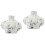 2Pcs Ceramic Lower Vase Light Grey Artistic Flower Display for Room 5