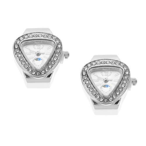 2Pièces Argent Acier Inoxydable Élégante Moderne