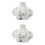2Pcs Ceramic Lower Vase Light Grey Artistic Flower Display for Room 6