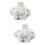 2Pcs Ceramic Lower Vase Light Grey Artistic Flower Display for Room 7