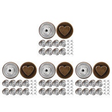 40Pièces Boutons Jeans Métal Accessoires Mode Sans Couture