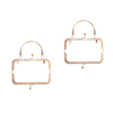 2Pièces Cadre Clip Métallique Marron Pour Sac À Main Artisanat DIY