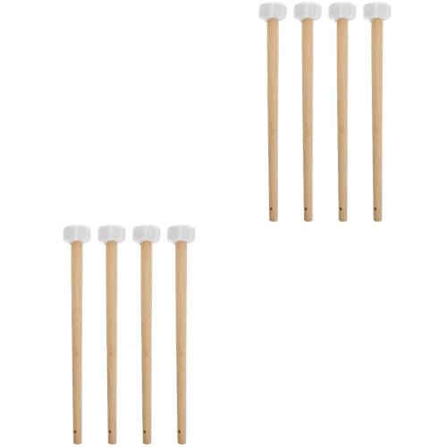 8Pièces Maillets Percussion Bois Coton Confort Multi Couleurs