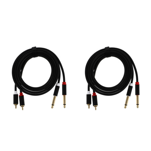 2Pièces Câble Son Noir Aluminium Mixeur Audio Pour Usage