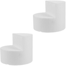 2Pièces Cake Modèle Blanc En Mousse Léger Décoration Cake Step