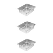 3Pièces Plat À Buffet Métal Argenté Pour Snacks