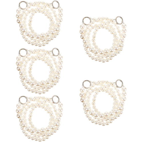 5Pièces Sac Perles Beige Métal Remplacement Pour Sac À Main