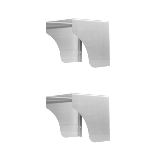 2Pièces Protection Murale Inox Durable Résistante Argent