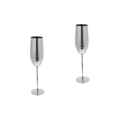 2Pièces Cocktail Métal Argenté Usage Chic