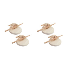 4Pièces Miniature Bois Sans Odeur Décor Rustique Marron