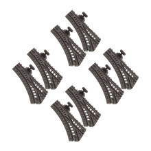 8Pièces Segments De Rails Plastique Noir Pour Circuit De Train Jouet