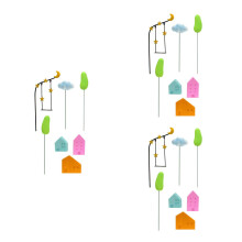 21Pièces De Jardin Décoratifs Résine Fer Couleurs Assorties