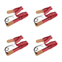 4Pièces D'épaule Ukulélé Rouge Ergonomique En Coton Et Cuir