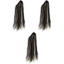 3Pièces Perruques Ondulées Femme Synthétique Multi Clip-on