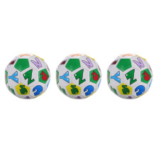 3Pièces Mini Ballons De Foot Enfant Cuir Durable Jouet Éducatif Maison