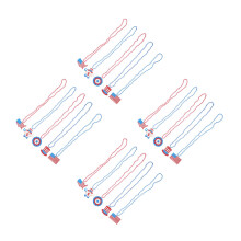 20Pcs Lightweight Plastic Independence Day Necklaces Red White Blue