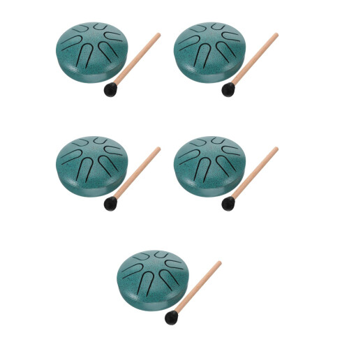 5Ensembles Kit Tambour À Langue Vert En Titane Durable Et