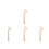 4Pcs Ergonomic Wood Pottery Shaping Tools Chocolate Tone for 9