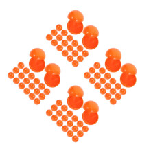 200Pièces Balles De Jeu Plastique Orange Réutilisables Pour