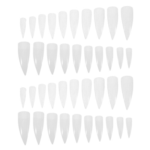 2000Pièces Tips Ongles Classe Plastique Transparent Slim DIY 2