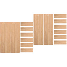 20Pièces Marques-Pages Bambou Non Fini Beige DIY Enfants Décor Automne