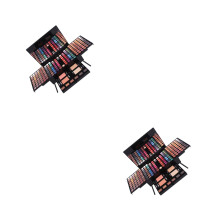 2Pièces Palette Cosmétiques Teintes Fard Poudre Pressée