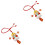 2Pièces Accessoires PVC Multicolores Suspendus Décor Auto Intérieur 1