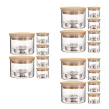18Pièces Bol Transparent En Verre Épais Pour Nettoyage Et Ongles