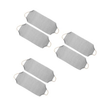 6Pcs Light Grey Deep Cleansing Exfoliating Back and Body Scrub Towel