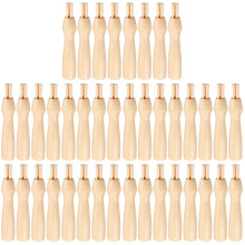 40Pièces Poignées Universelles En Bois Beige Pour Outils De Feutrage