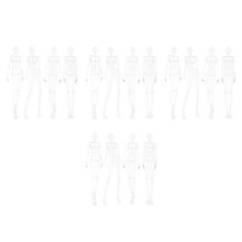 4Ensembles Règle Découpe Vêtement Plastique Couture Dessin