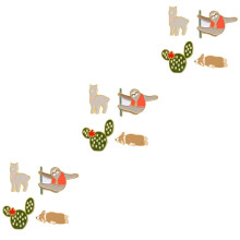 3Sets Cartoon Lapel Pin Brooch for Friends Alloy Metal Colorful