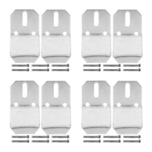 4Ensembles Supports Suspendus Solides En Acier Inox Urinoir Argent