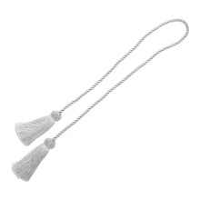 1Pair Grey Drapery Tiebacks Rope with Tassel Strong Curtain Holdbacks