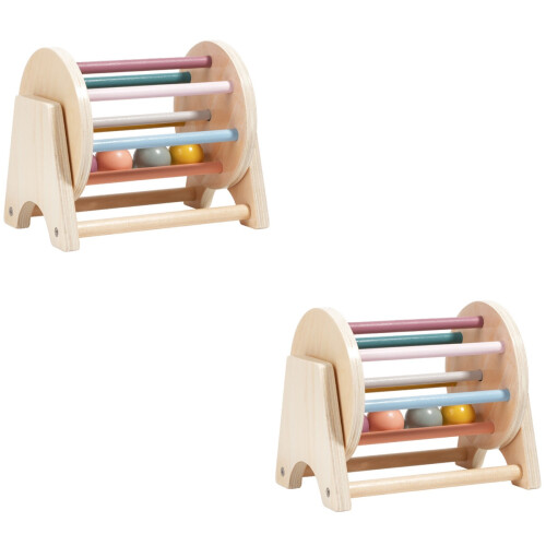 2Pièces Jouet Tambour Textile En Bois Bébé Coordination