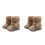 2Paires Chaussures Bébé Beige Douceur Hiver Bottes 1