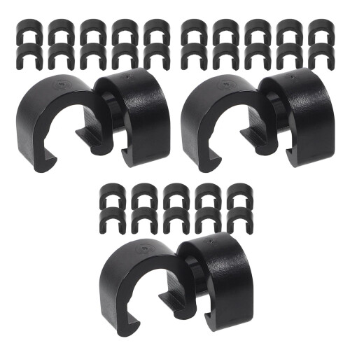 120Pièces Colliers De Serrage En Noir Clip C Pour Câble
