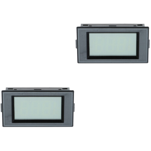 2Pcs LCD Frequency Tester Grey Ac80-300V Blue Back Light Meter