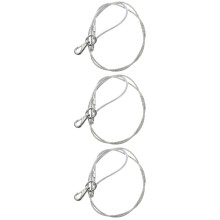 3Pièces Laisse Robuste Acier Portable Argenté