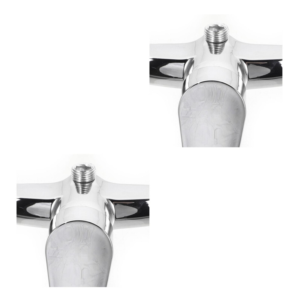 2Pcs Zinc Alloy Shower Handheld Diverter Metal Faucet For Water Flow 3703348632649